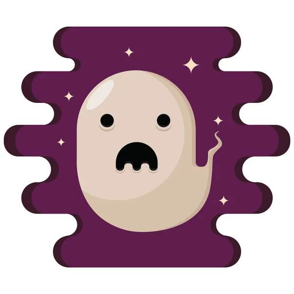 Vector Illustration Cute Ghost — Stock Vector