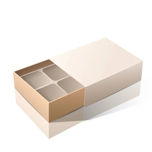 Box Izolované Bílém Pozadí — Stockový vektor
