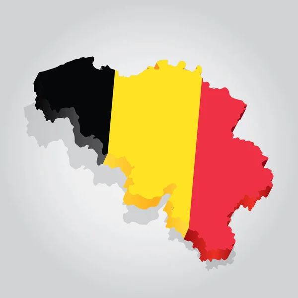 Karta Över Tyskland Med Flagga — Stock vektor