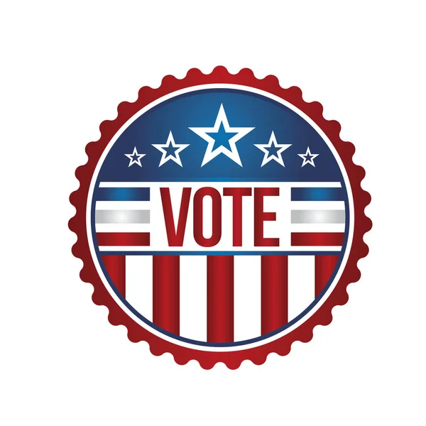 Voto Elezione Usa Badge Vettoriale Illustrazione — Vettoriale Stock