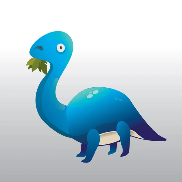 Icono Plano Brontosaurio Ilustración Vectorial — Vector de stock