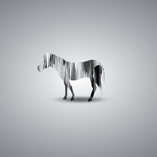 vector illustration of a background with a horse