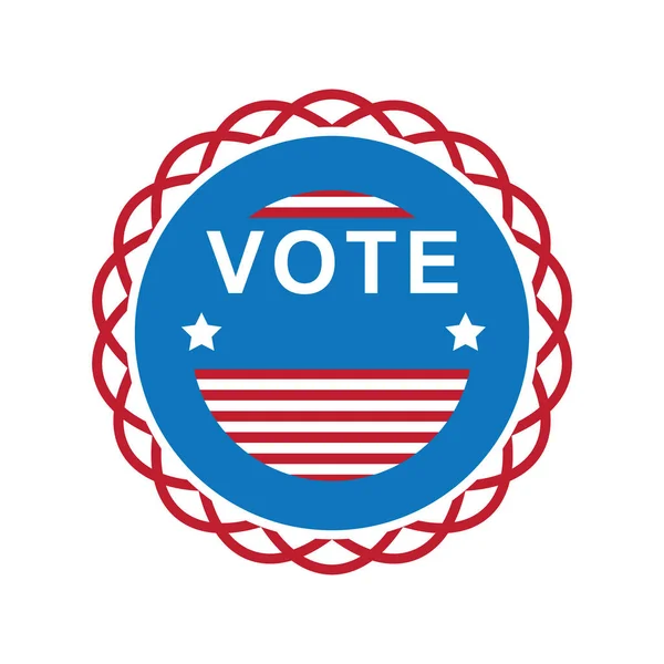 Usa Voto Etichetta Illustrazione — Vettoriale Stock