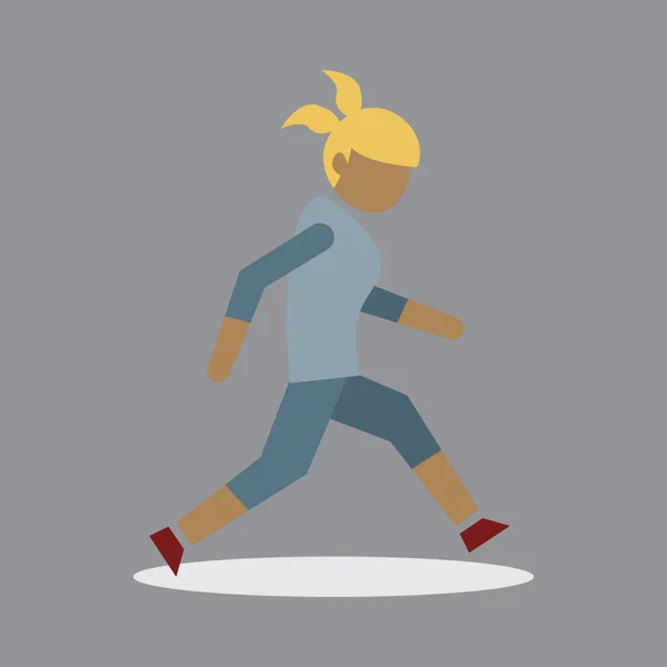 Boy Running Flat Icon Ilustração Vetorial — Vetor de Stock