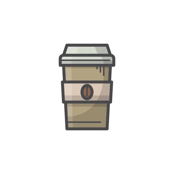 白色背景的咖啡杯图标 — 图库矢量图片