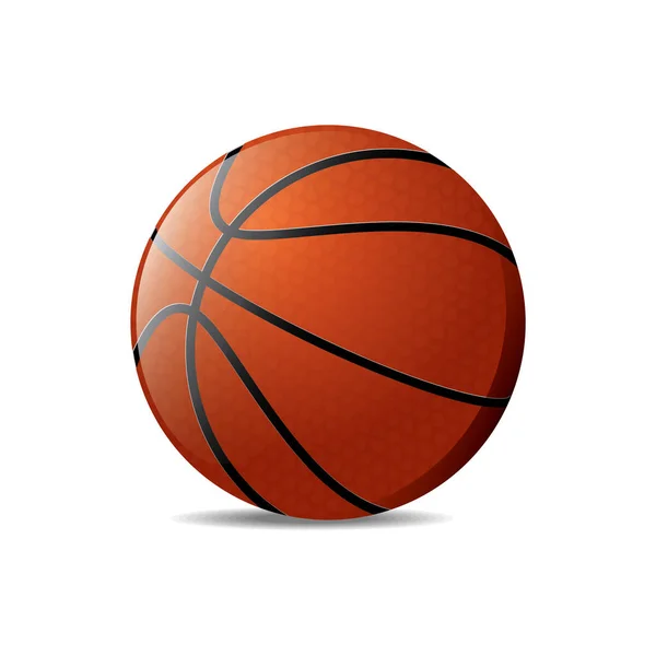 Basket Bollen Isolerad Vit Bakgrund — Stock vektor