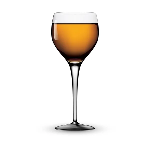 Verre Vin Isolé Sur Fond Blanc — Image vectorielle