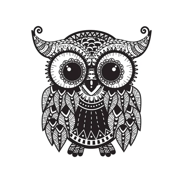 Owl Flat Icon Vector Illustration — Stock Vector