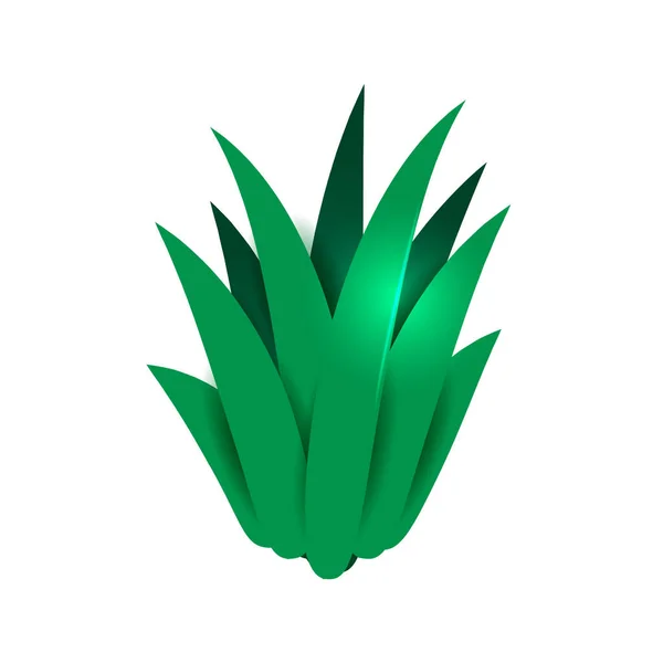 Grön Kaktus Ikon Svart Stil Isolerad Vit Bakgrund — Stock vektor