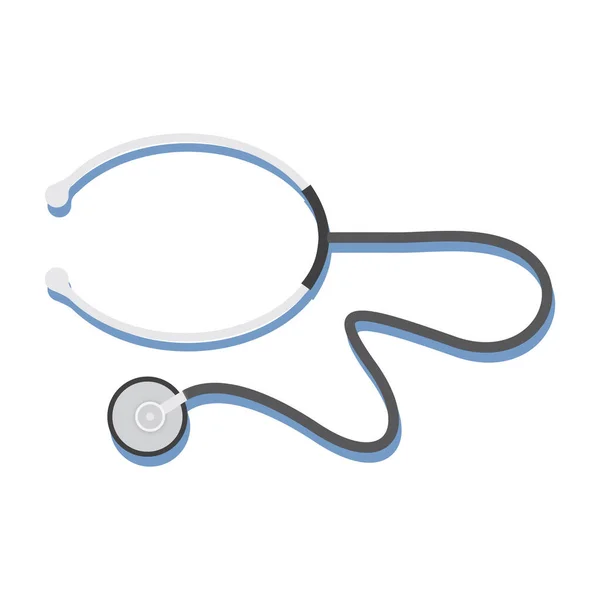 Stethoscope Flat Icon Vector Illustration — Stock Vector