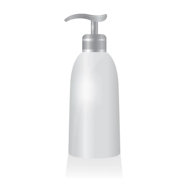 Bottiglia Cosmetica Isolata Sfondo Bianco — Vettoriale Stock