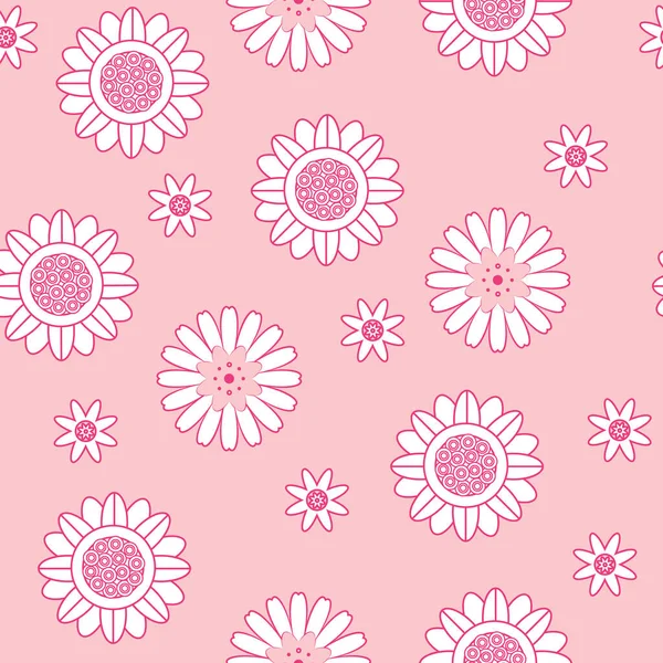 Motif Sans Couture Avec Des Fleurs Des Papillons — Image vectorielle