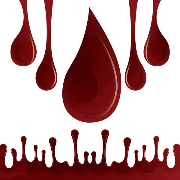 Goteo Sangre Fondo Plano Icono Vector Ilustración — Archivo Imágenes Vectoriales
