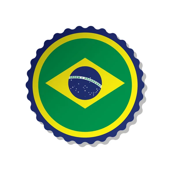 Brasilien Flag Cirklen Vektor – Stock-vektor