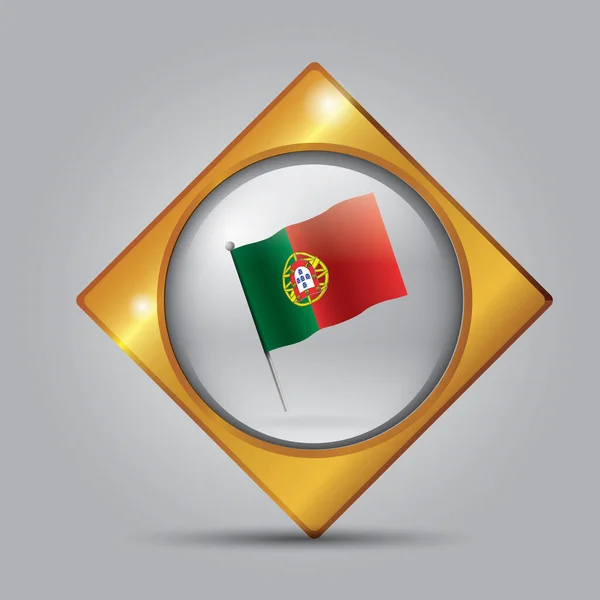 Escudo Vectorial Con Bandera República África — Vector de stock