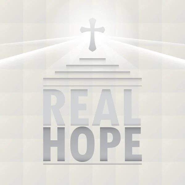 Imagem Vetorial Projeto Bênção Cristã Texto Esperança Real — Vetor de Stock