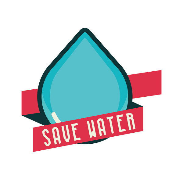 векторная иллюстрация значка голубой капли воды