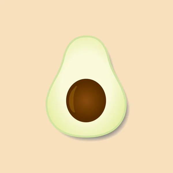 Avocado Symbol Auf Gelbem Hintergrund — Stockvektor