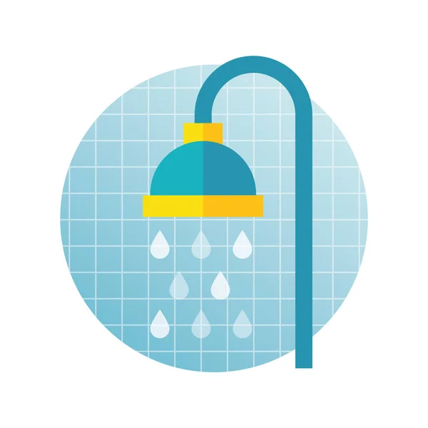 Shower Icon Isometric Style White Background — Stock Vector