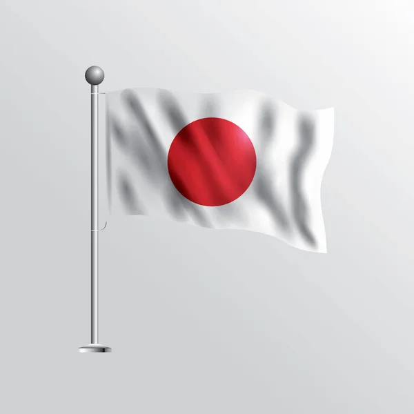 Vector Illustration Flag Japan — Stock Vector