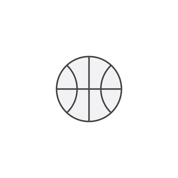 Baloncesto Bola Icono Vector — Archivo Imágenes Vectoriales