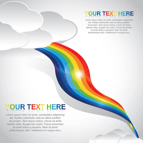 Rainbow Poster Design Vector Illustration — Stock Vector
