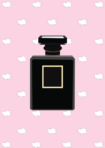 Garrafa Perfume Ilustração Vetorial Estilizada — Vetor de Stock