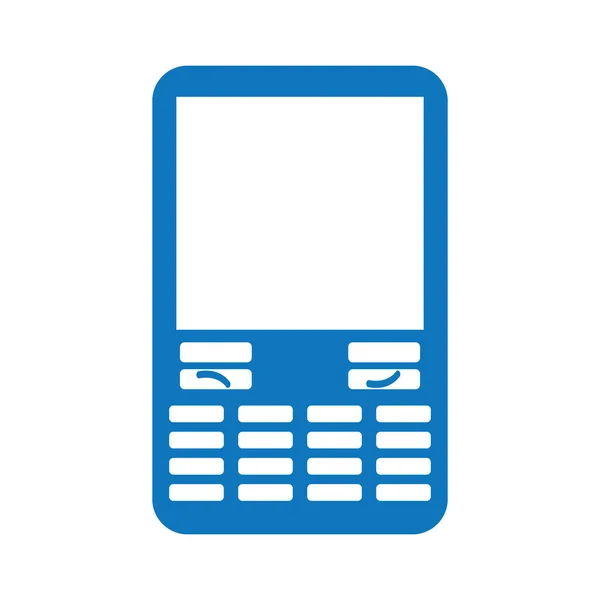 Platte Pictogram Van Mobiele Telefoon Vectorillustratie — Stockvector