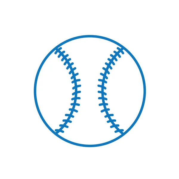 Baseball Ikon Színes Vektor Illusztráció — Stock Vector