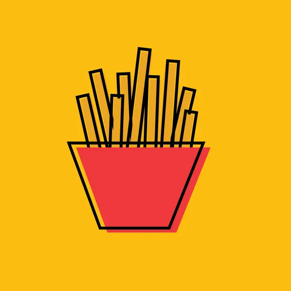 Πατάτες Σύμβολο Γρήγορου Φαγητού Εικονογράφηση Διανύσματος — Διανυσματικό Αρχείο