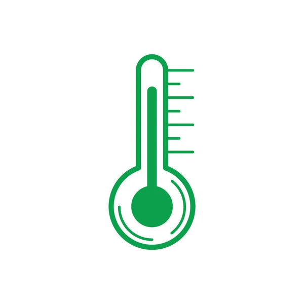 Thermometer Symbol Flachen Stil Isoliert Auf Weißem Hintergrund Vektorillustration — Stockvektor