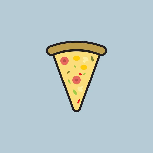 Rebanada Pizza Ilustración Vectorial — Vector de stock