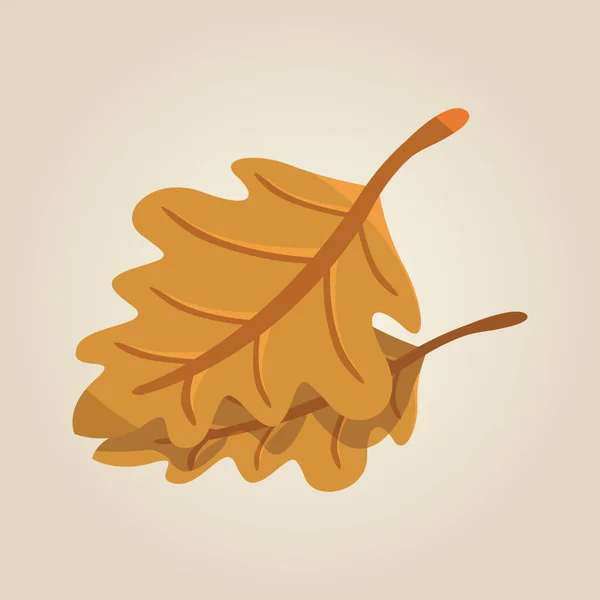 Vektor Illustration Eines Gelben Herbstblättern — Stockvektor