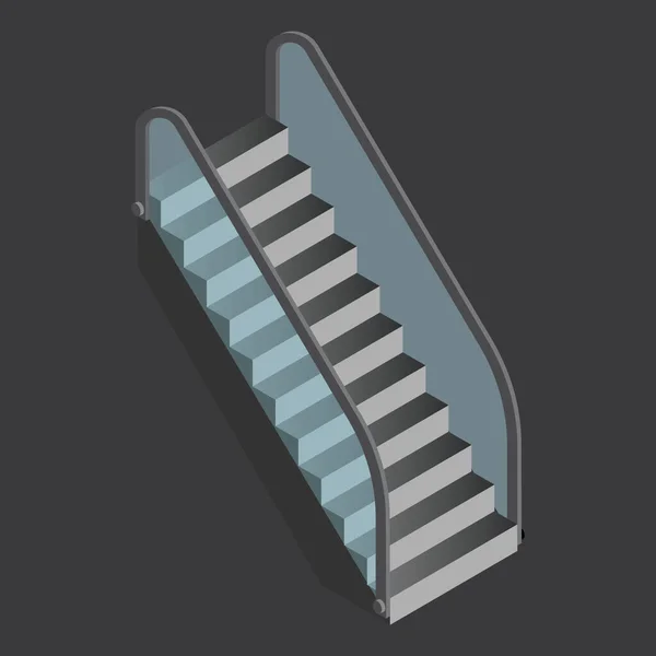 Escaleras Con Escalera Ilustración Vectorial — Vector de stock