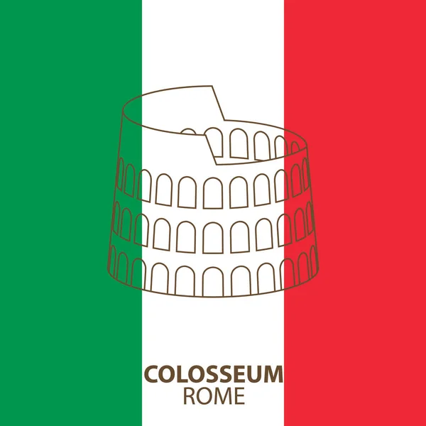 Italy Flag Background Black White — Stock Vector