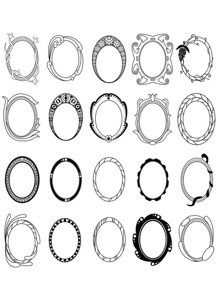 Coleção Quadros Ilustração Vetorial Estilizada —  Vetores de Stock