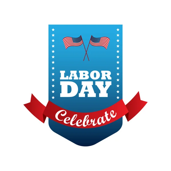 Usa Labor Day Banner Illustration — Stock Vector