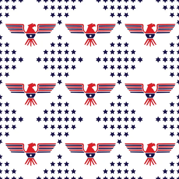 Usa Seamless Background Design Vector Illustration — Stock Vector