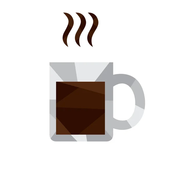 Kopje Koffie Pictogram Vector Illustratie Grafisch Ontwerp — Stockvector