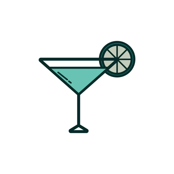 Cocktail Symbol Flache Bauweise Folge — Stockvektor