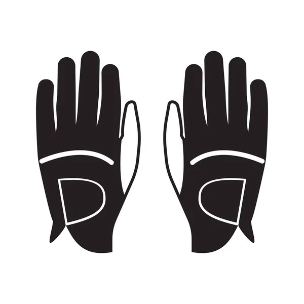 Guantes Mano Icono Plano Vector Ilustración — Archivo Imágenes Vectoriales