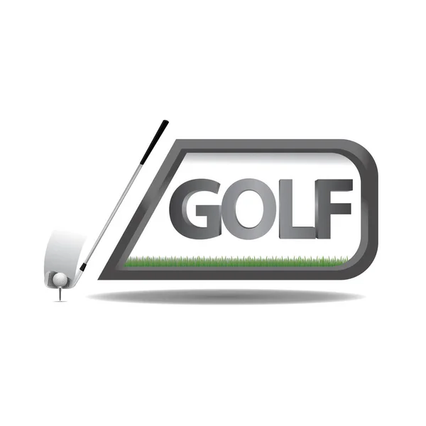 Golf Etiketi Renkli Vektör Illüstrasyonu — Stok Vektör