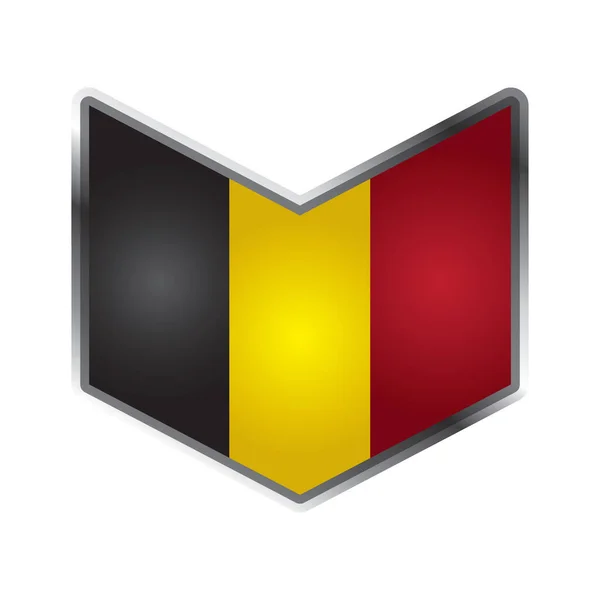 Bélgica Icono Diseño Vector Ilustración — Vector de stock