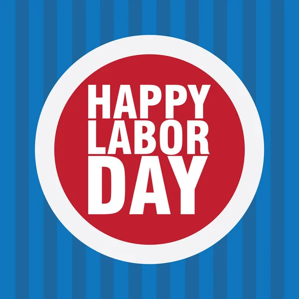 Labor Day Label Icône Plate Illustration Vectorielle — Image vectorielle