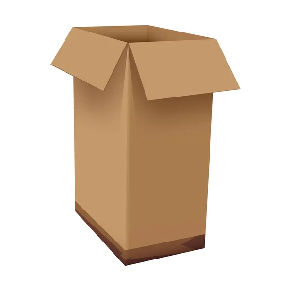 Caja Cartón Diseño Vector Ilustración — Vector de stock