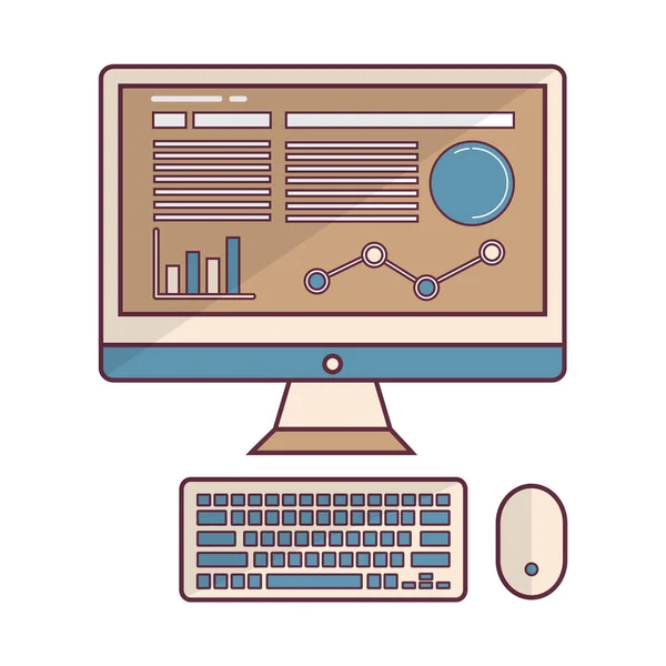 Computer Laptop Icon Vector Illustration — Stock Vector