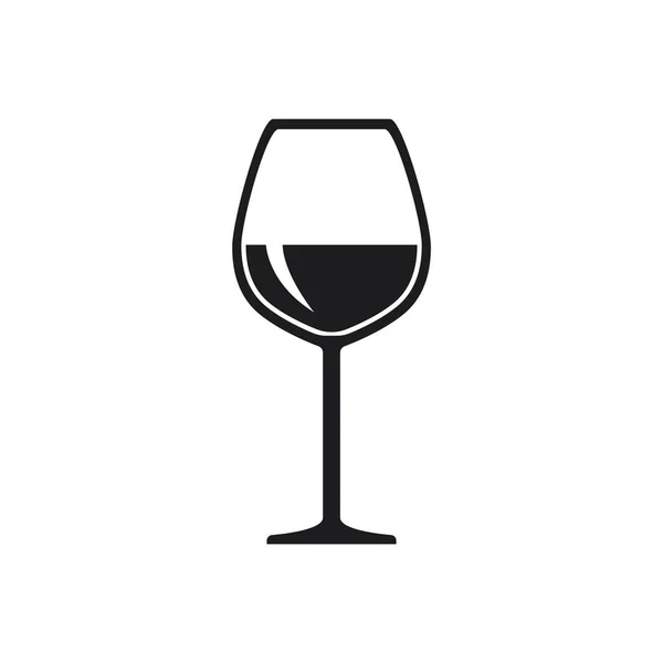 Ποτήρι Κρασί Εικονίδιο Εικονογράφηση Διανύσματος — Διανυσματικό Αρχείο