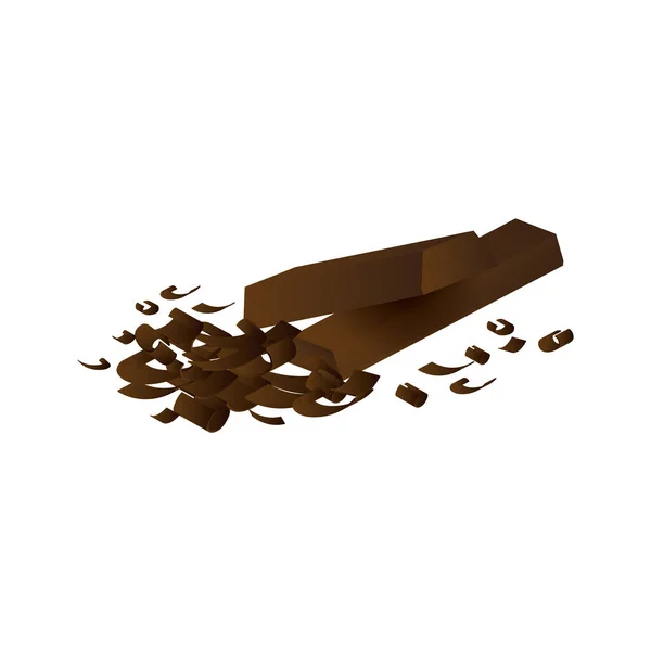 Barra Chocolate Diseño Vector Ilustración — Archivo Imágenes Vectoriales