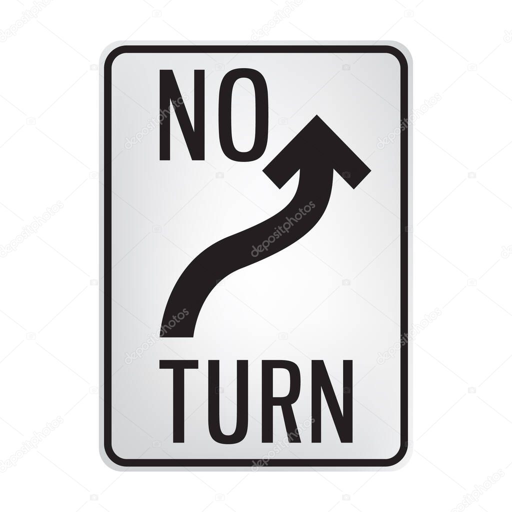 no turn signboard, design vector illustration