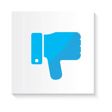 El ile başparmak aşağı simge, vektör illüstrasyon